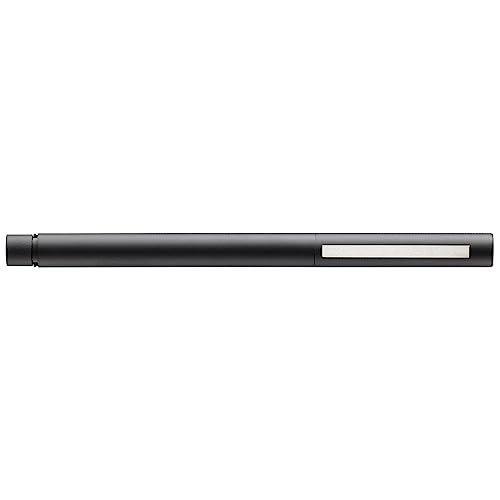 LAMY cp1 Black Fountain Pen - Sleek, minimalist design, elegant metal body, cushioned stainless steel clip, steel nib, extra fine (EF) - Includes blue