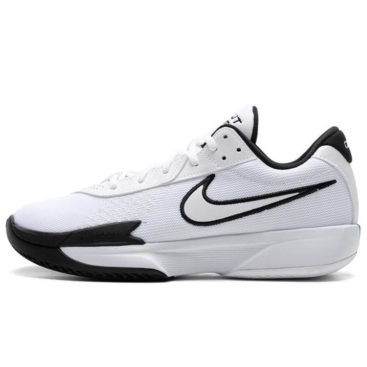 Nike Air Zoom G.T. Cut Academy Cushioning Abrasion Resistant Breathable Low top Basketball Shoes Men's Black White FB2598-100(Team40-)