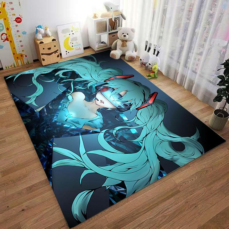 Futuristic Anime Girl Design Suitable As a Non-slip Mat for the Living Room or Bedroom Sofa