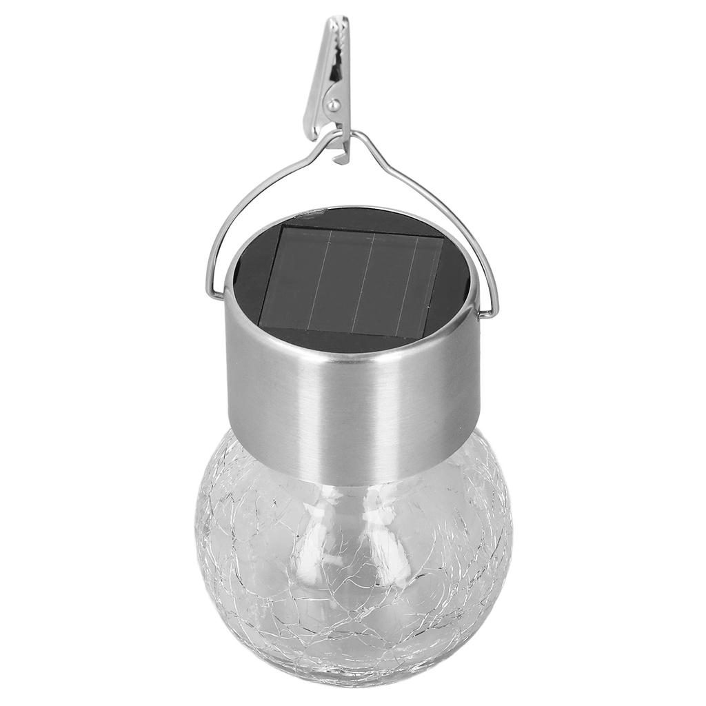 Hanging Solar Lights Glass Ball Shape Crack Pattern Energy Saving Solar Charging Automatic Sensing Bulbs for Outdoor