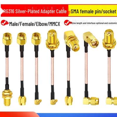 FPV antena RG1.13 į SMA Female prailginimo laidas