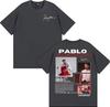 2025 Summer Rap Singer Pablo Albor Á N Global Tour Tshirt Mens Womens Hip Hop Street Cotton Short Sleeve Casual Tshirt