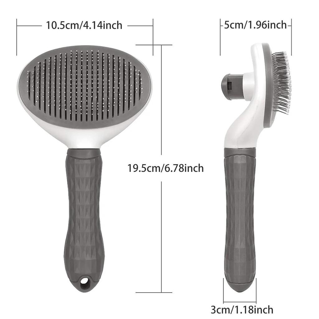 Escova para cães e gatos, pente autolimpante, removedor de pelos de animais de estimação, ferramentas de higiene para cães e gatos, pente para animais de estimação, acessórios para cães