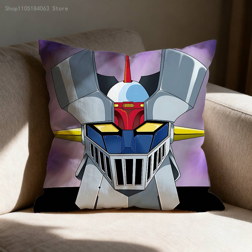 M-Mazinger Z R-Robot Pillow Case For Sofa Decor Car Office Room Printing Cushion Cover Decorations And Protector