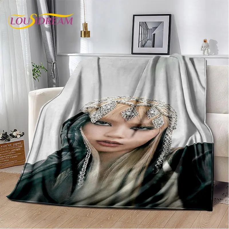 Black Pink Kpop Star Girl Group Soft Plush Blanket,Flannel Blanket Throw Blanket for Living Room Bedroom Bed Sofa Picnic Cover