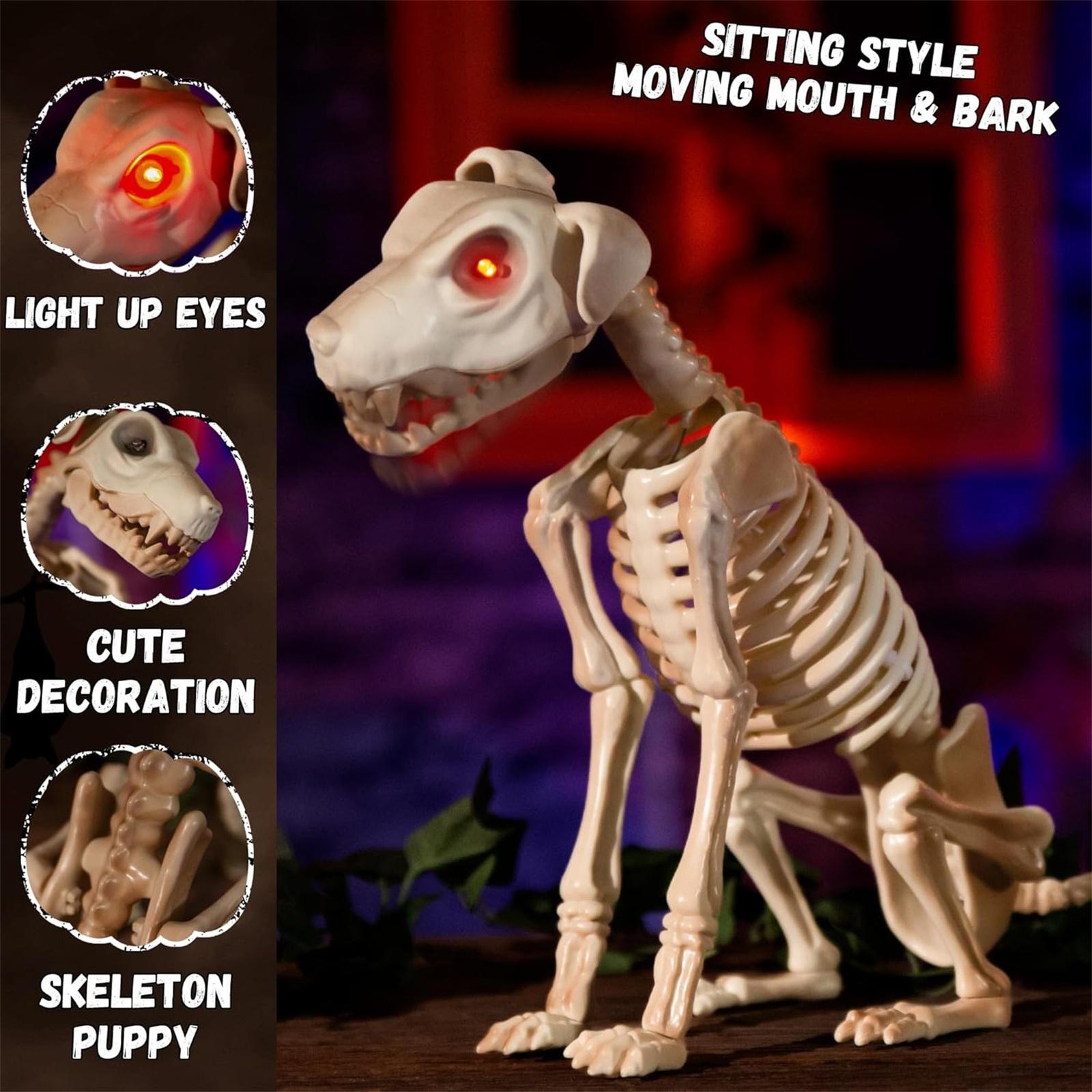 

Dog Halloween Skeleton Decoration, Cat Skeleton Bones Prop Themed Parties, Haunted Houses One Size