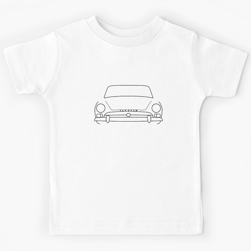 Sunbeam Alpine Series classic car outline graphic (black) Kids T-Shirt 170