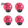 Refrigerator Magnets Decoration 4Pcs 3D Ladybug Magnet Mini Ladybird Resin Fridge Animal Memo Holders Decorative Note Holder for Kitchen Office