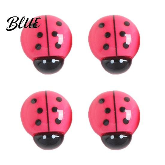 Refrigerator Magnets Decoration 4Pcs 3D Ladybug Magnet Mini Ladybird Resin Fridge Animal Memo Holders Decorative Note Holder for Kitchen Office
