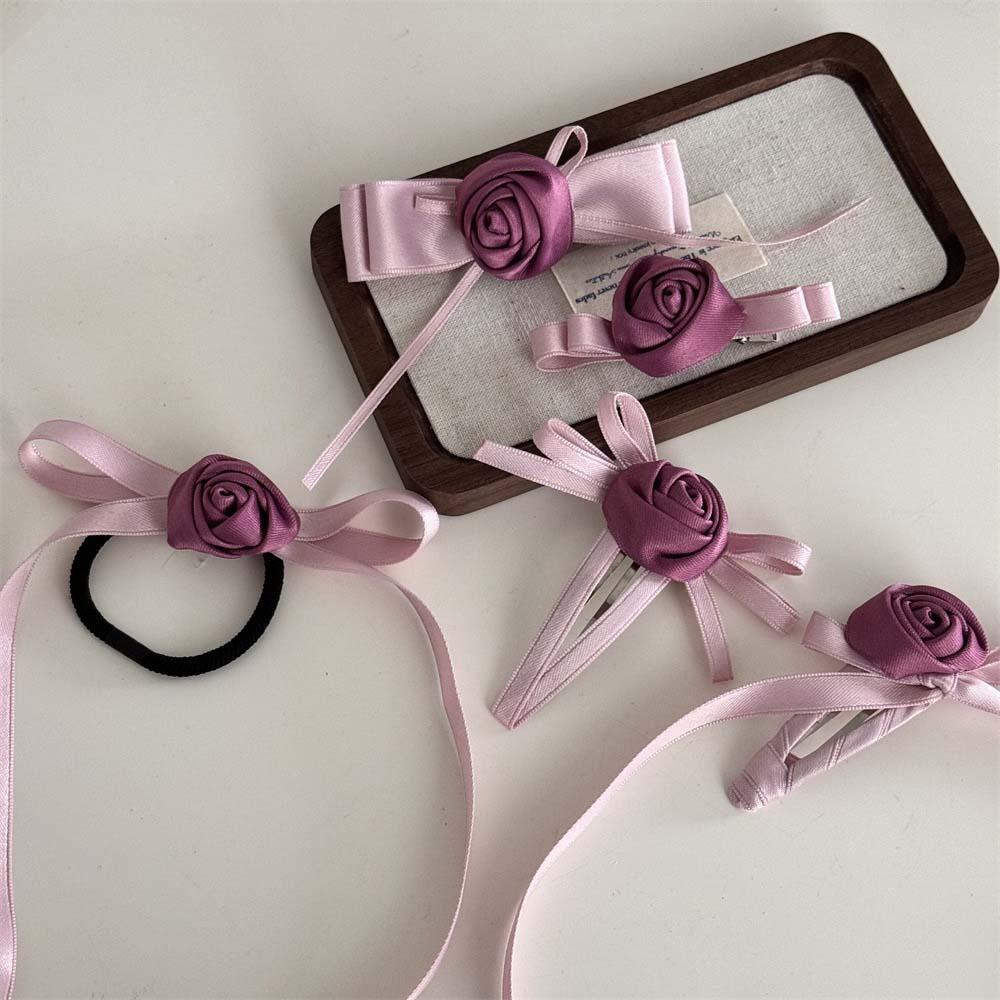 

Головной убор для отпуска, атласная заколка для волос с цветком, заколка с цветком, боковой зажим для праздника