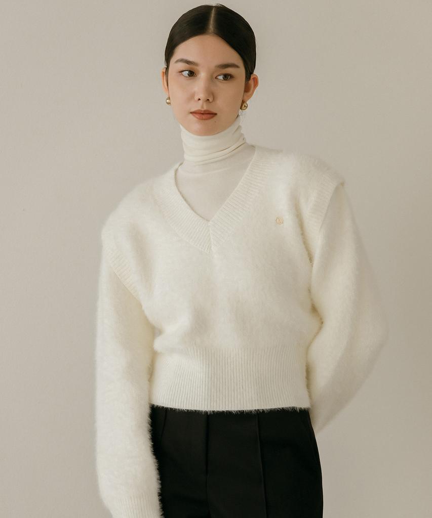 Meibeoyu Lenna Wool Turtleneck T-Shirt _ Ivory