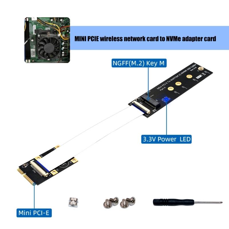 M.2 NVMe Solid Disk Converter Board for Mini PCIe Slot Adapter Enhances Storage Performances