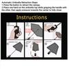 1pc Blue Butterfly Auto Folding Umbrella - Vibrant Motif & Compact Design for Women, On-the-Go Essential - Gift-Worthy Style