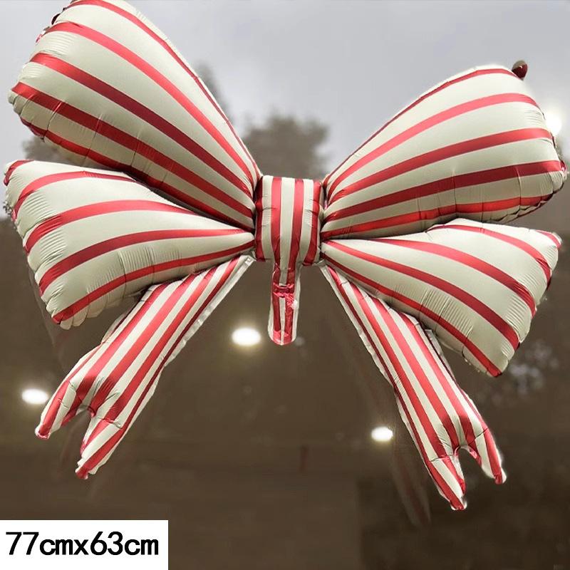 Striped Bow Balloon Children'S Birthday Party Decoration Arrangement Dessert Shop Window Scene Shop