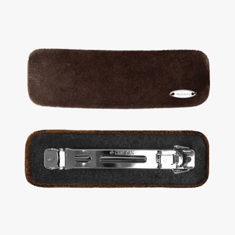 mellotory square velvet hairpin (brown)