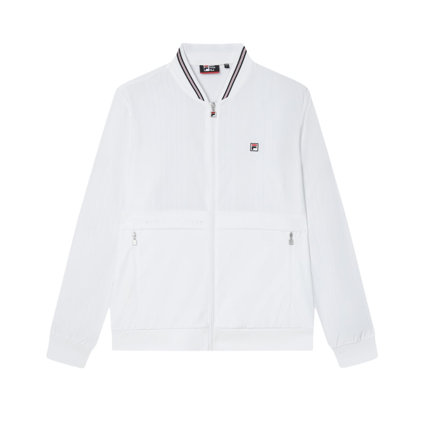 FILA Jackets Men s White Stand Collar Moderate Workwear F11M421702FWT 170/92A/M