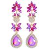 Geometric Water Drop Earrings For Women With Crystal Silver Needle For Wedding Fashion