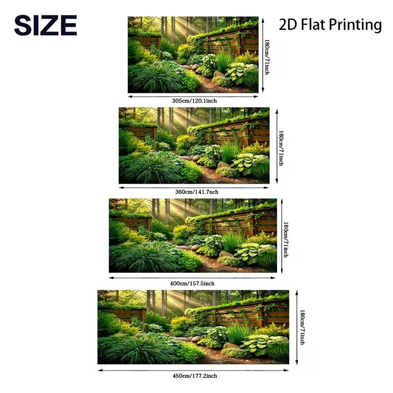 2D Üppiger Pflanzen-Garten-Hintergrund für Ästhetische Außen- und Balkondekoration