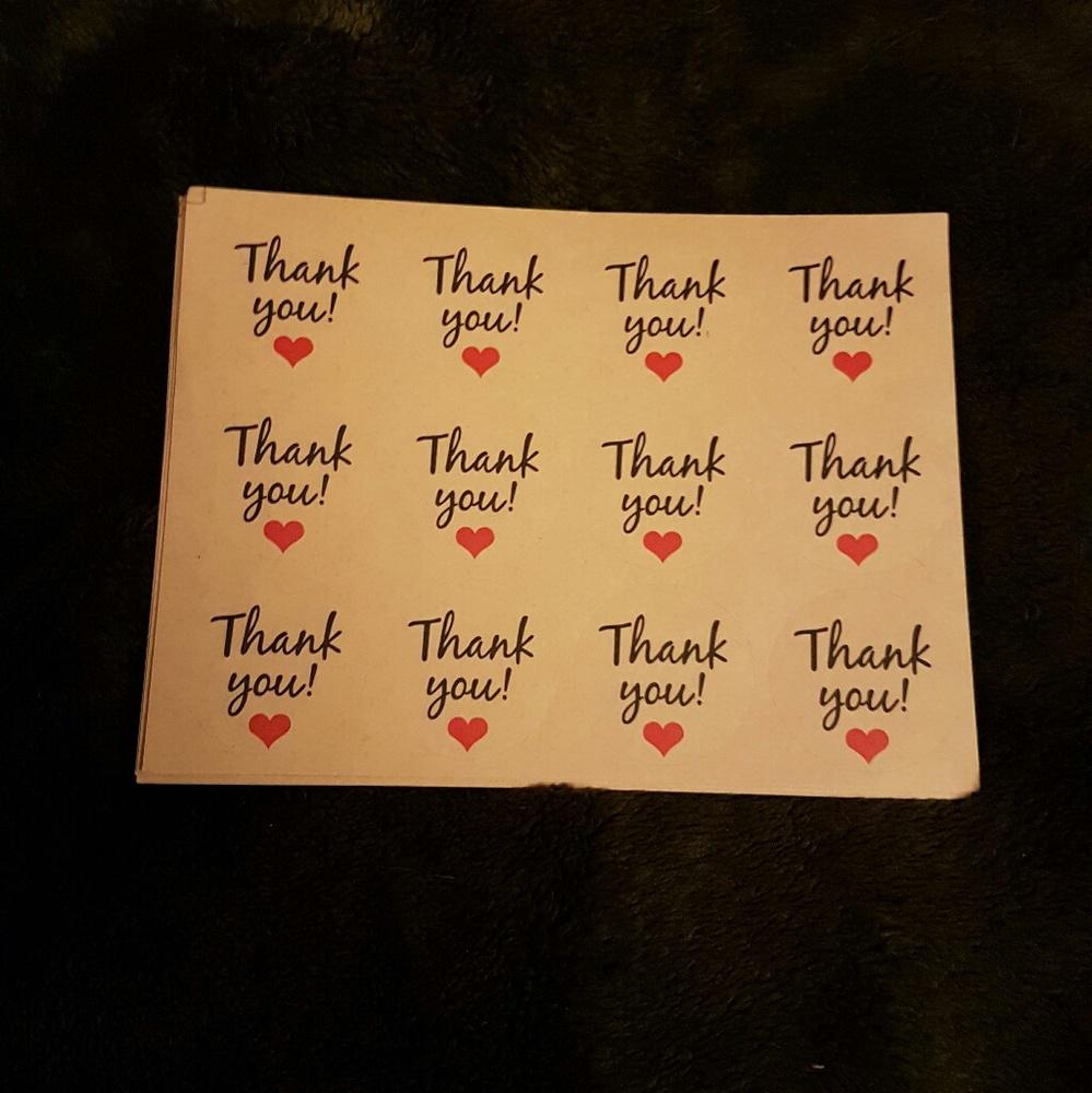 120 Pcs Thank You Stickers Labels Sealing Craft Wedding Favours Letters Card Gifts
