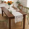New Lace Atmosphere Table Flag, Dining Table Long Cover Towel, Household Coffee Table Cabinet Dust Cloth, Non-slip and Wear-resistant