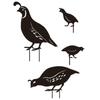 4x Bird Animal Statue Garden Decor Photographic Props Yard Stake Patio Iron Sculpture