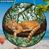 2D Flat Cat On Tree Acrylic Sign,Sun Catcher,Stained Glass Window Hanging, Nurseries, Home Decor Wall for Bar Kitchen,Restaurant Shop Decor