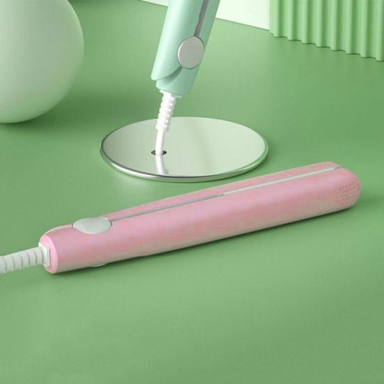 Přenosná drátová žehlička na vlasy Rychlý ohřev Elektrická kulma Rovná kudrnatá ofina na vlasy Mini curlingová hůlka Cestování Ženy Nástroj pro úpravu vlasů