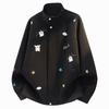 Cartoon Dog Embroidered Stand Collar Sweatshirt Unisex Loose Casual Cardigan Youth