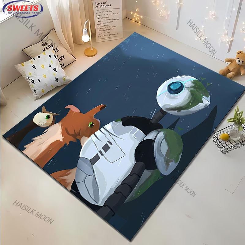 15 Sizes T The Wild R R0b0t Anime Carpet New Release Rug for Living Room Bedroom Children's Room, Durable Machine Washable Mat