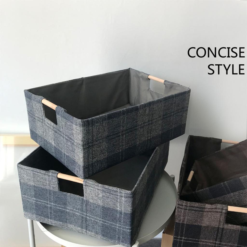 Multi Purpose Cloth Storage Basket For Home Organization With Sturdy Wooden Handles And Eco Friendly Design