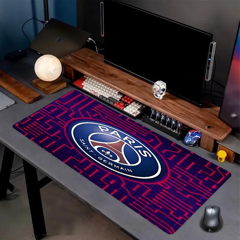 Paris Saint Germain Print Mouse Pad, Anti‑Slip Desktop keyboard Mat, for PC Laptop Gaming Working Daily Use, Cool Festival Birthday Gift
