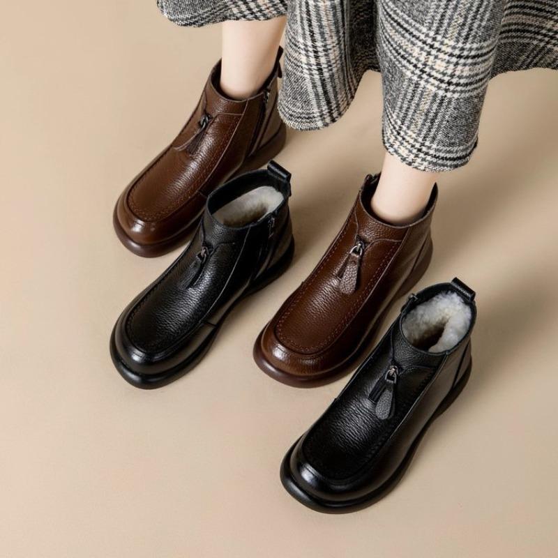 Fleece Soft-soled Anti-slip and Warm Shoes and Cotton Boots for Women with Fleece