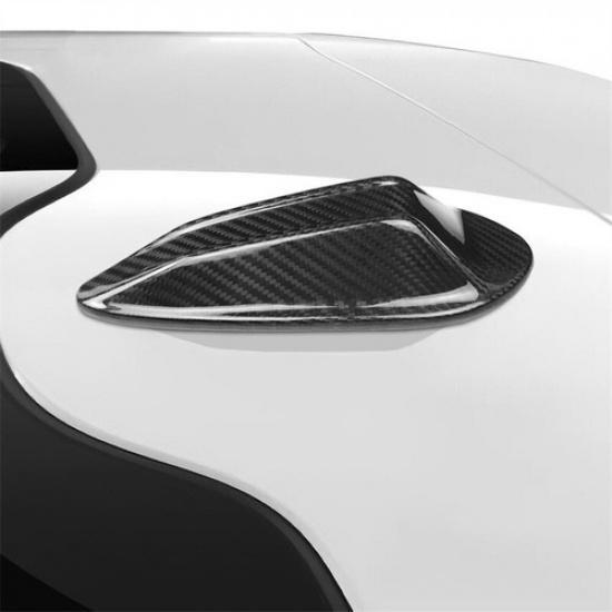 True Carbon Fiber Car Top Antenna Sticker Decor For BMW 3 M3 M4 2024 2025