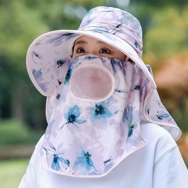 Dayan Sun Hat for Women Summer Cycling Face Covering UV Protection Large Eave Sun Hat