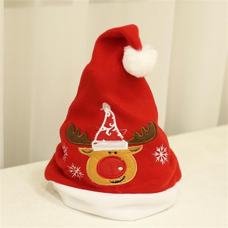 10pcs Exquisite Christmas Hat, Santa Hat Holiday Hat for Unisex Adults Festival Party Hat Plush Santa Hat Red Hat