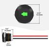 LED Car Turn Signal Indicators Light with Wire Leads Single Arrows Symbols Car Dashes Light Waterproof 12mm Metal Signal Lamp