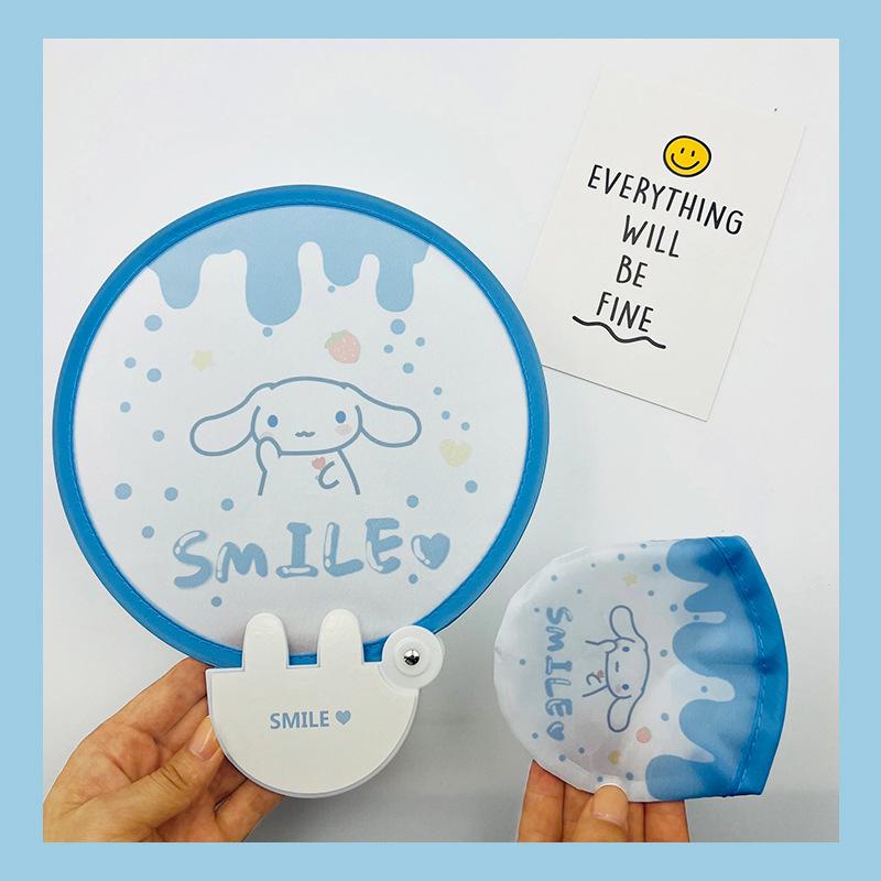 

Cartoon Smiley Face Summer Folding Mini Fan with Logo