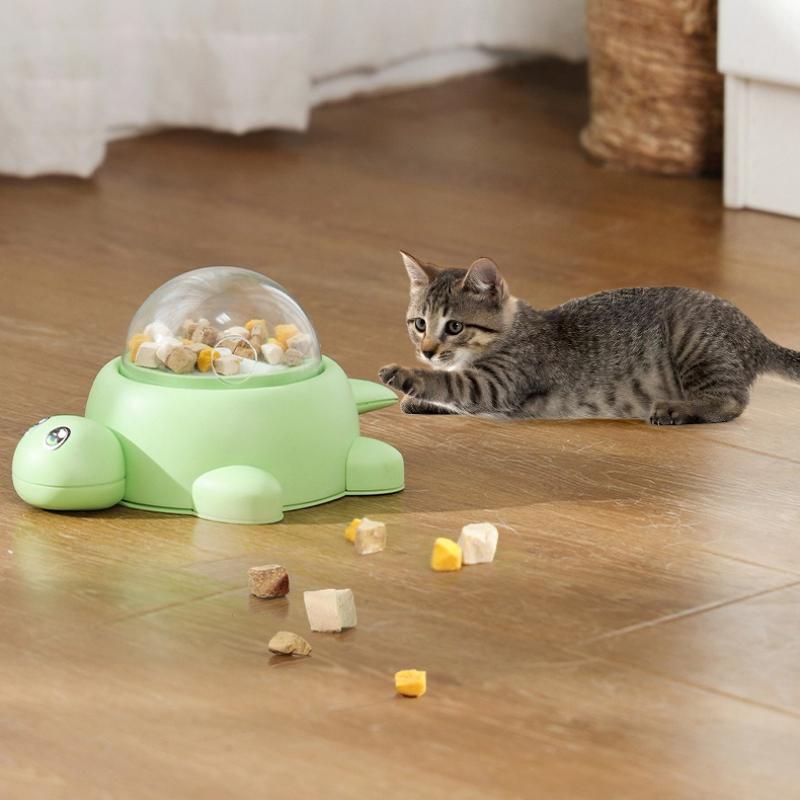 Pet Pressing Small Turtle Feeder Cat Dog Puzzle Interactive Food Leak Toy Automatic Feeder