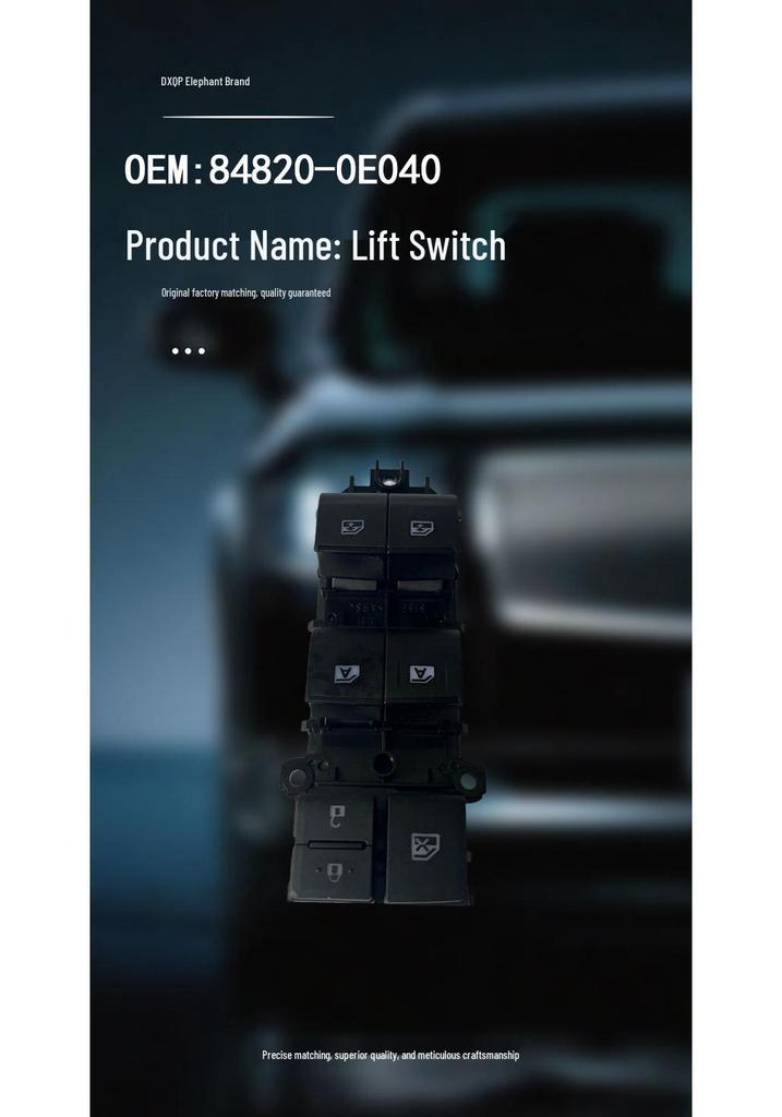 Left Front Window Lifter Master Switch for Toyota Highlander 2015-2019 (84820-0E040)