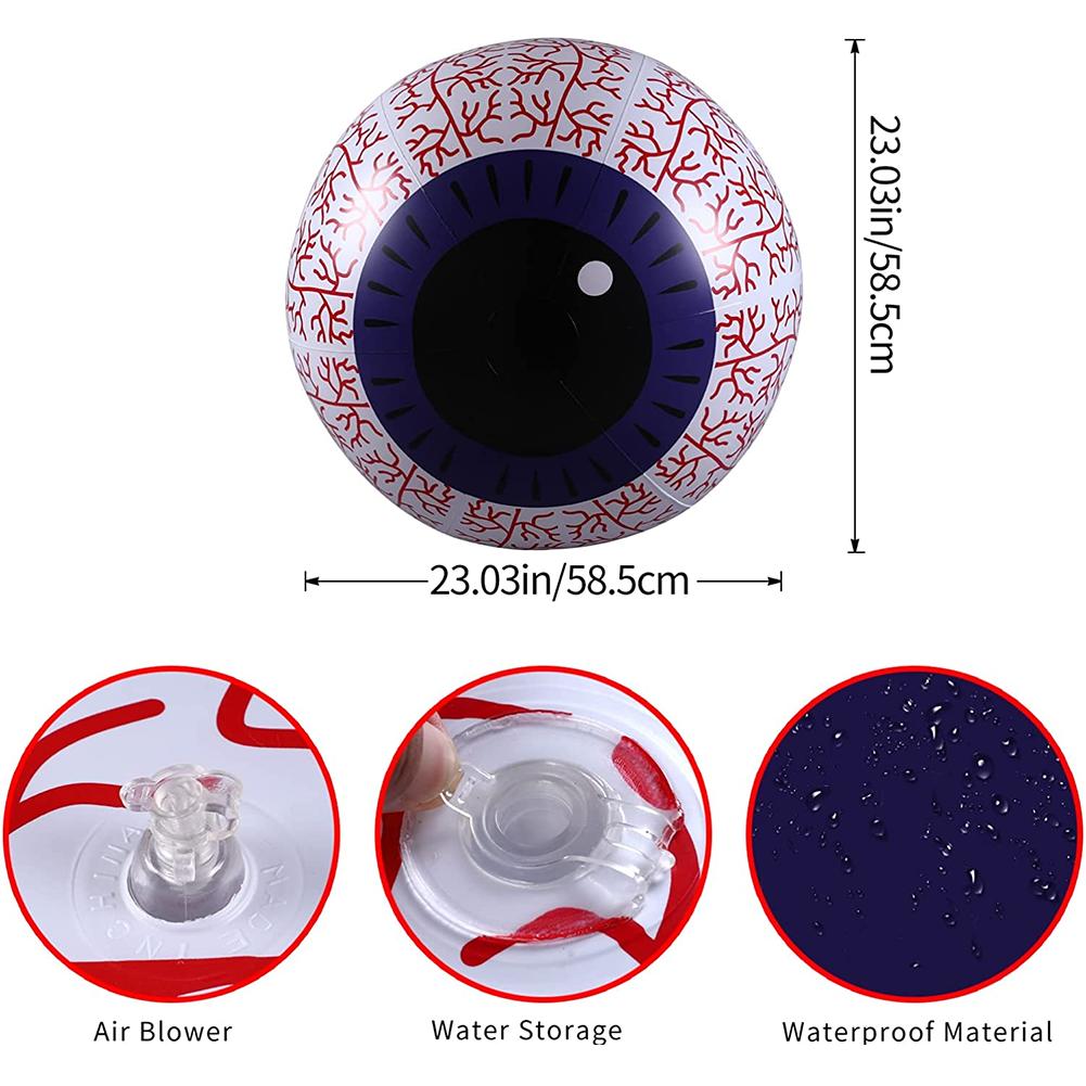 Halloween Inflatable Eyeball Light With Built-in Led Lights Horror Props For Indoor Outdoor Yard Garden Decor