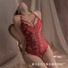 Sexy Underwear Lace Temptation Open File Hollow Onesie Women's Hot Uniform Suit Europe and America
