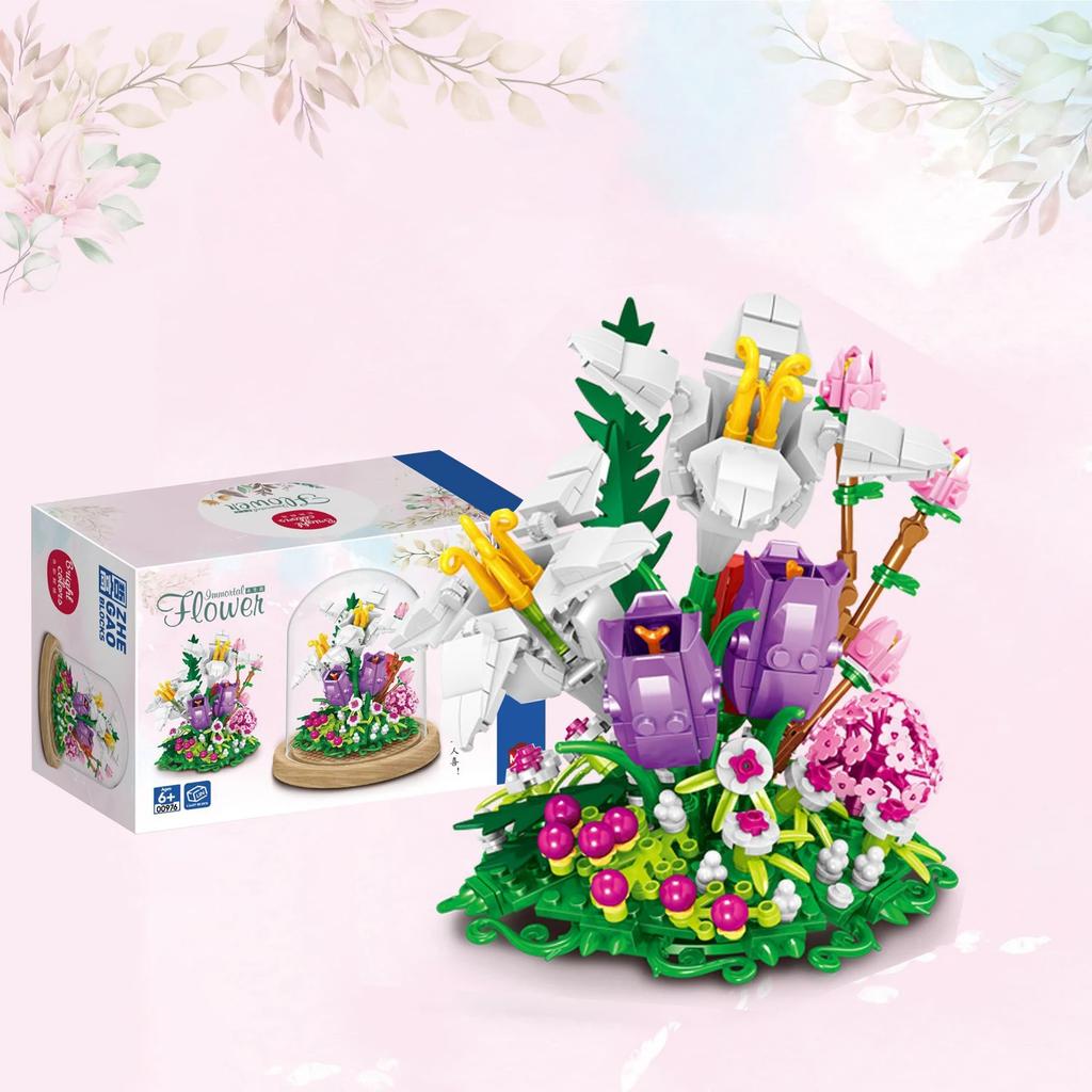 Eternal Flower Mini Building Blocks Toy Home Building Blocks Classic Model Mini Building Blocks Set Children's Set Gift