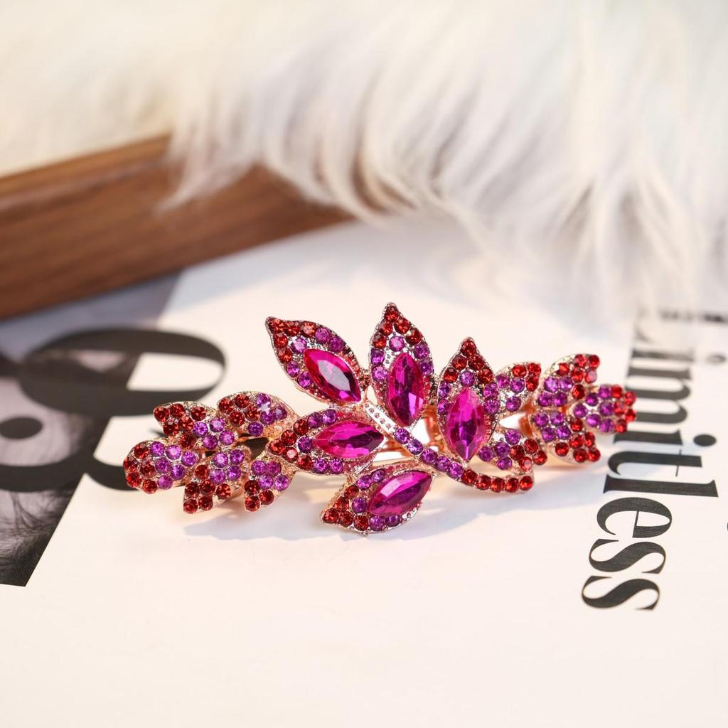 Koreanischer Kristall-Frühlingshaarclip: Elegantes, vielseitiges Damen-Pferdeschwanz-Accessoire