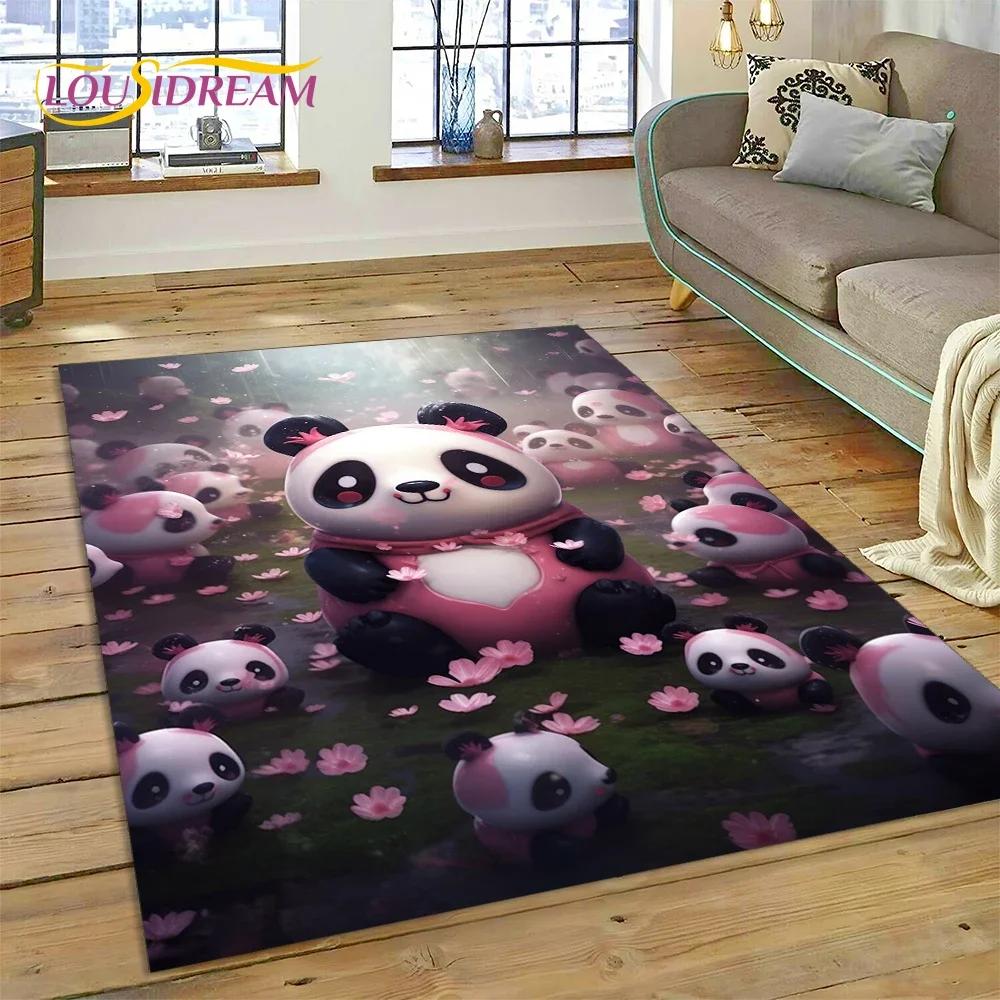 Cartoon-süßer Panda-Traumtier-3D-Teppich für Schlafzimmer, Wohnzimmer, Heimsofa-Dekoration, Kinderspiel, große Dekor-Bodenmatte