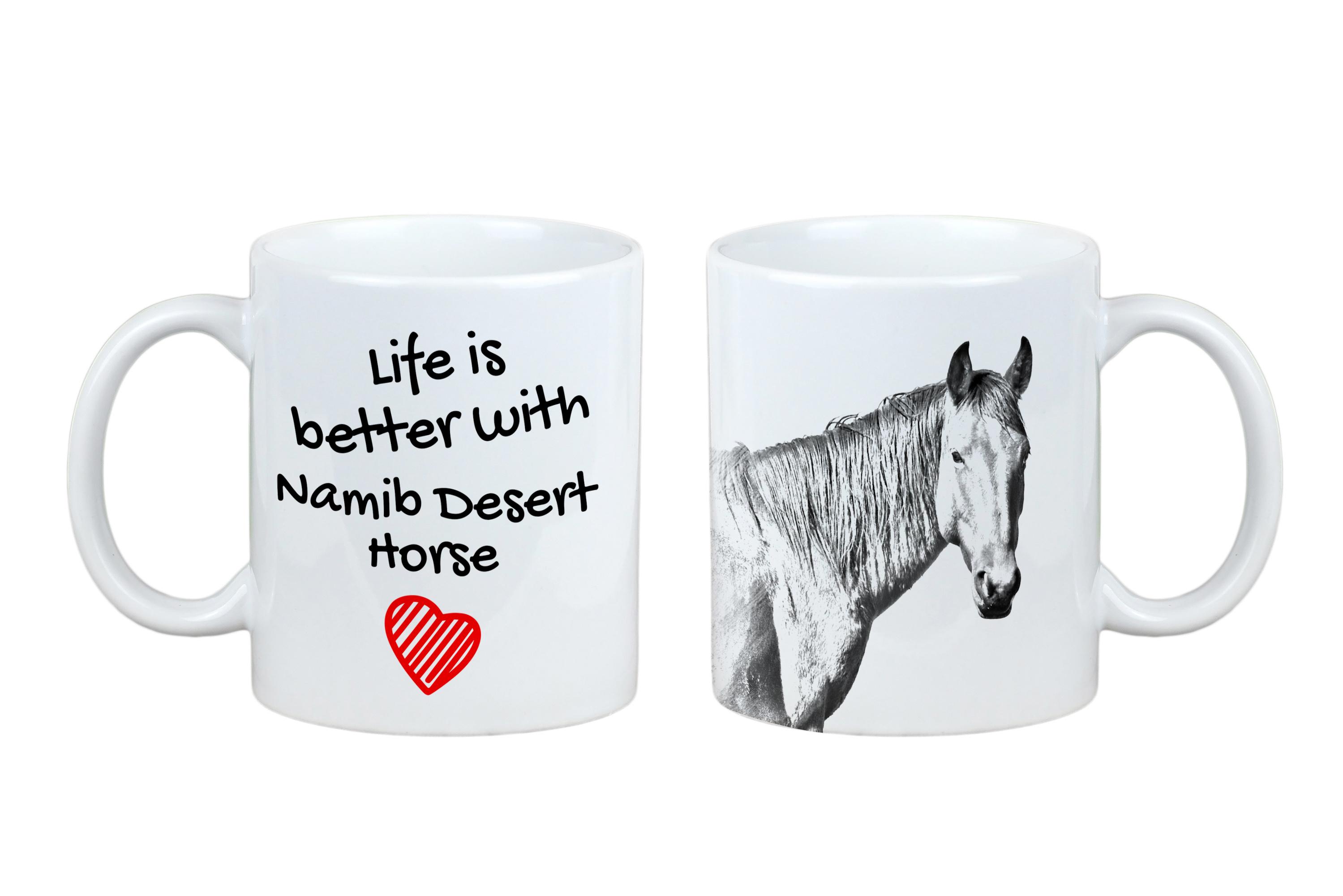 

Namib Desert Horse - mug with a horse, mug with a photo, personalized gift from the Art-Dog brand білий