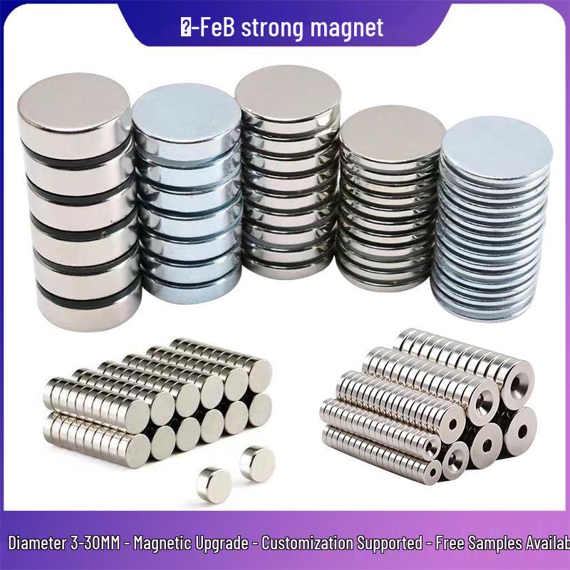 Neodymium Iron Boron Double-Sided Strong Suction Magnets for Fridges, Round and Square Shapes.