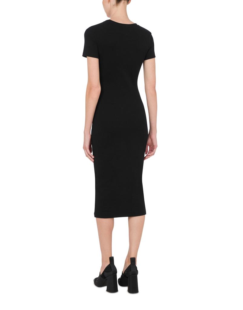 Moschino Jeans Ribbed Stretch Cotton Dress