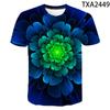New Men Women Children Summer Flower 3D Print Short Sleeve T Shirt Fashion Casual Harajuku Streetwear Tops Cool Tees