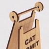 Katzen Erbrochenes Schild Lustiges Holzschild Katzen Erbrochenes Vorsicht Schild Büro Schreibtisch Erbrechende Katze Schild Streich Geschenk für Kollegen Katzenbesitzer