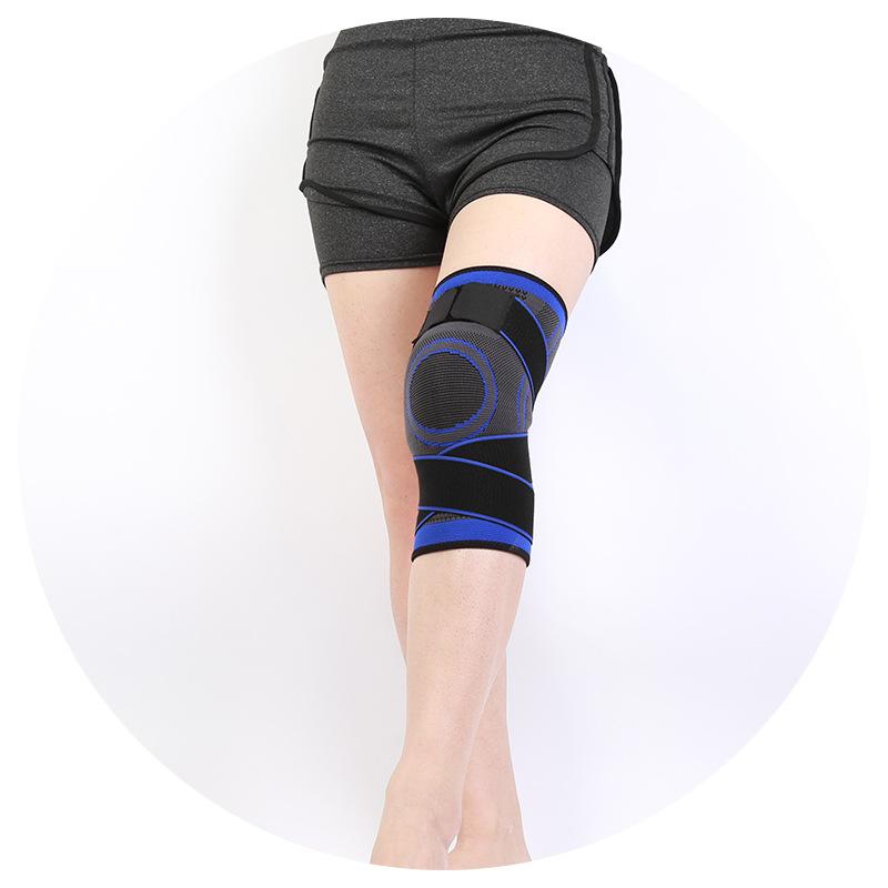 Compression Breathable Elastic Running Athletic Kneecaps Fitness Warm Safety Gear Knitted Strap Kneepad